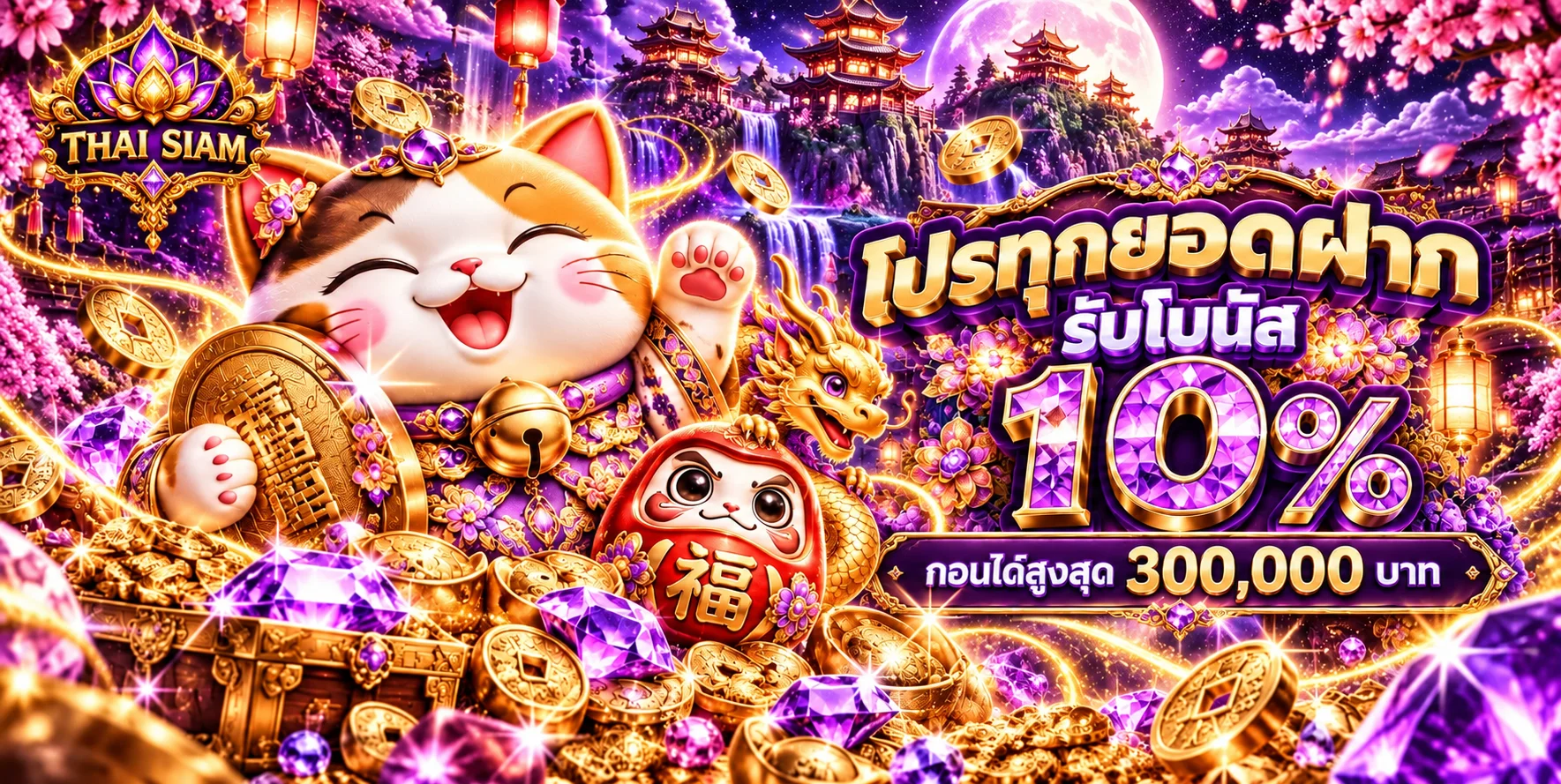 Thai Siam สล็อตออนไลน์ โปรโมชั่นยอดฝาก 10 เปอร์เซ็นต์